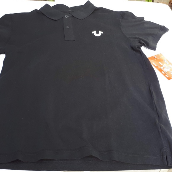 True Religion Crafted With Pride Polo Black NWT M - Picture 3 of 7